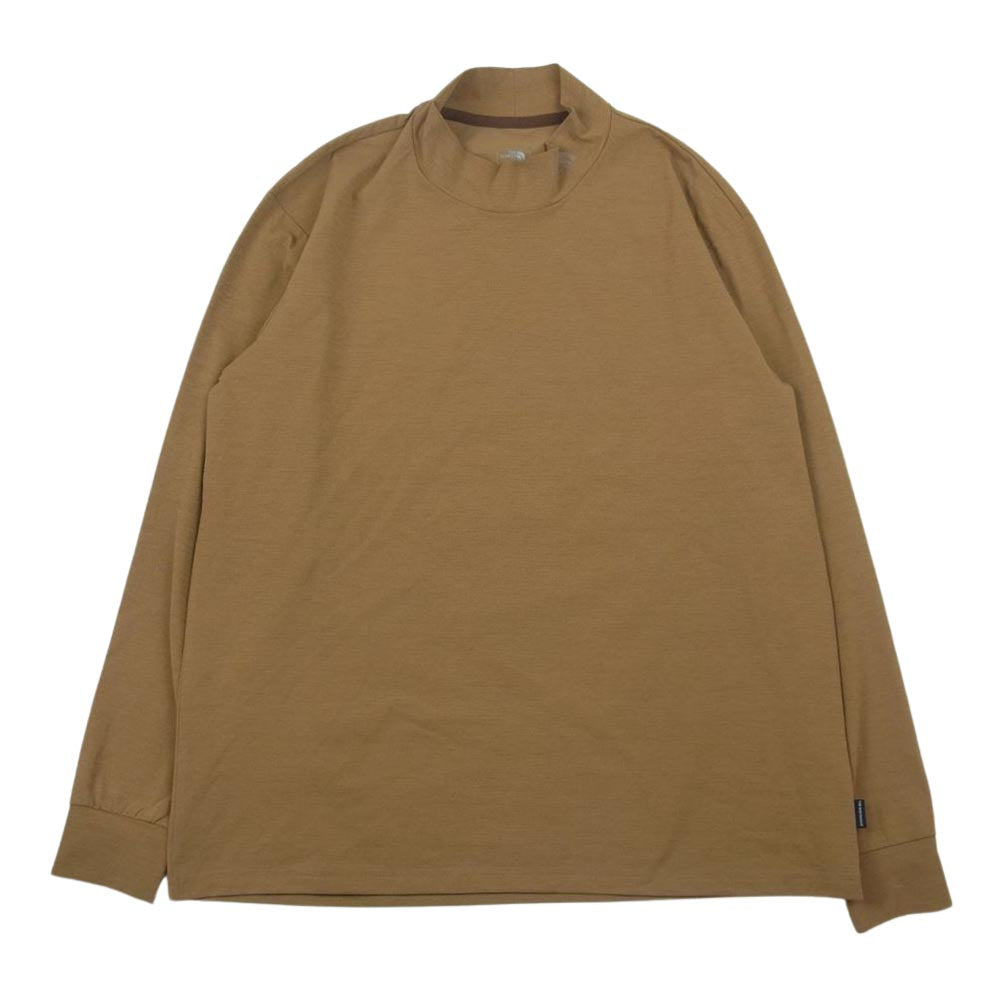 THE NORTH FACE ノースフェイス NT62061 Airy High Neck Tee エアリー ハイ ネック 長袖 Tシャツ  ブラウン系 M【中古】