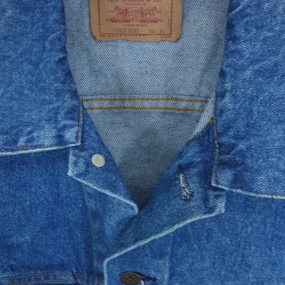 Levi's リーバイス 70507-0293 ヴィンテージ 80s USA製 デニムジャケット L インディゴブルー系 L【中古】