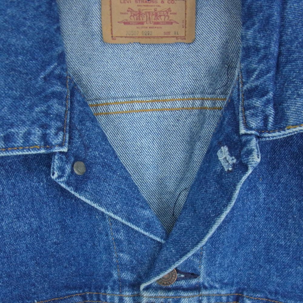 Levi's リーバイス 70507-0293 ヴィンテージ 80s USA製 デニムジャケット XL インディゴブルー系 XL【中古】