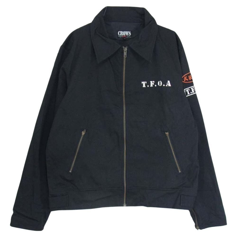 クローズ  バック スカル 刺繍 ロゴ ワーク ジャケット ブラック系 L【中古】