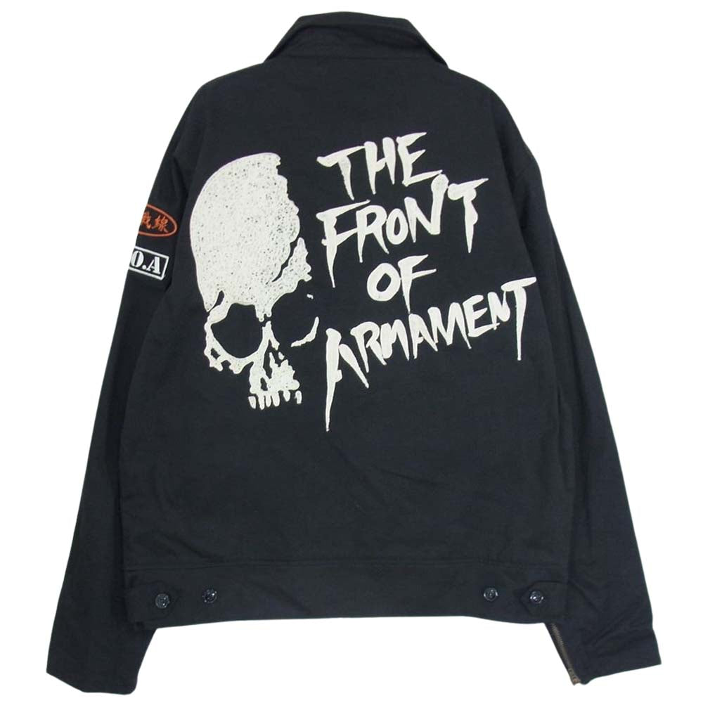 クローズ  バック スカル 刺繍 ロゴ ワーク ジャケット ブラック系 L【中古】
