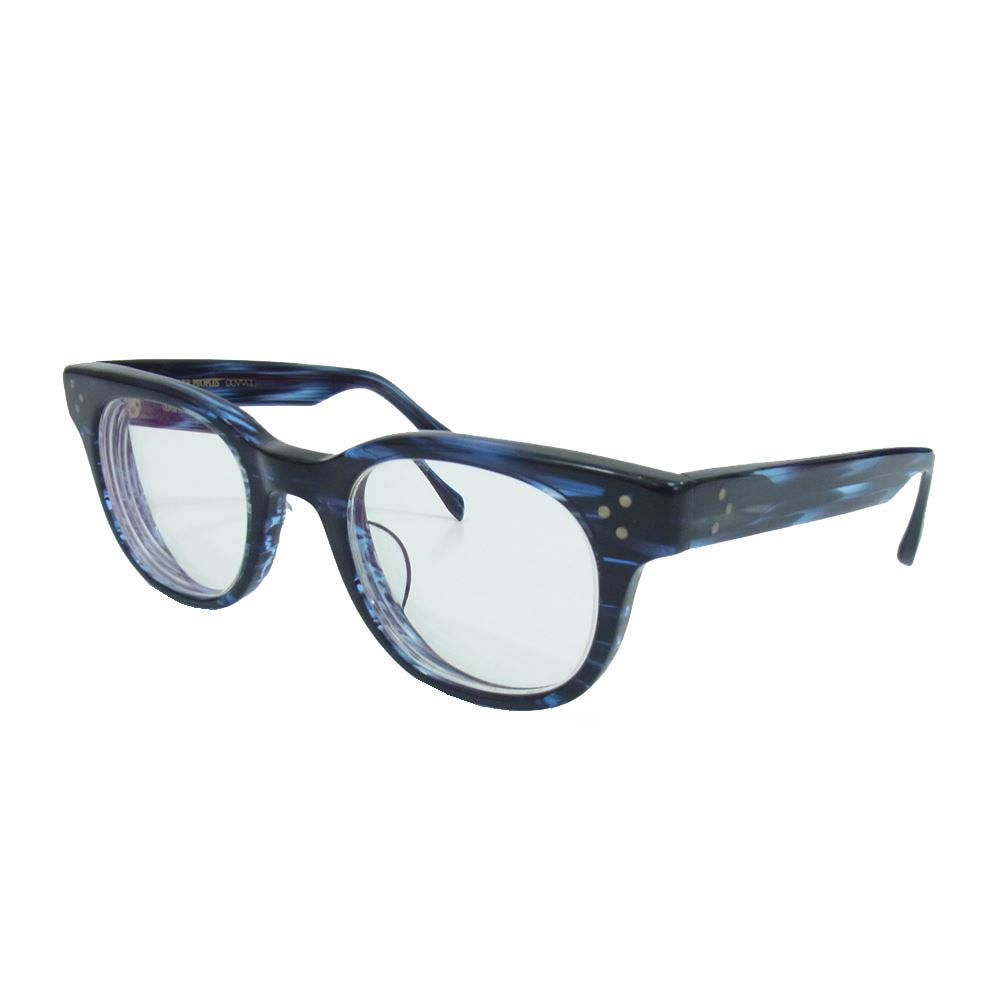 OLIVER PEOPLES オリバーピープルズ afton 47□22-145 DNM アフトン 度入り メガネ 眼鏡 アイウェア ブルー系【中古】