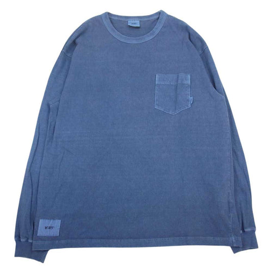 WTAPS ダブルタップス 19SS 191ATDT-CSM08 BLANK LS ロングスリーブ Tシャツ カットソー インディゴブルー系 1【中古】