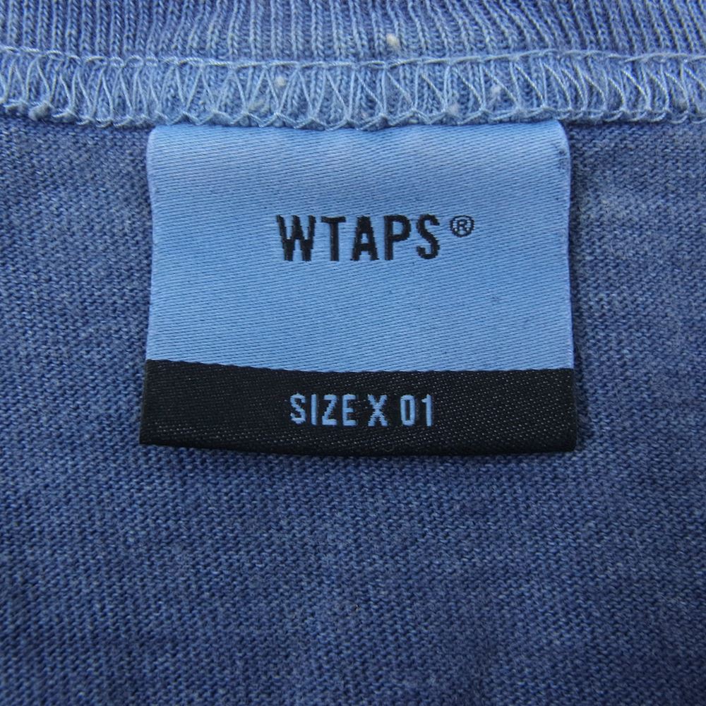 WTAPS ダブルタップス 19SS 191ATDT-CSM08 BLANK LS ロングスリーブ Tシャツ カットソー インディゴブルー系 1【中古】