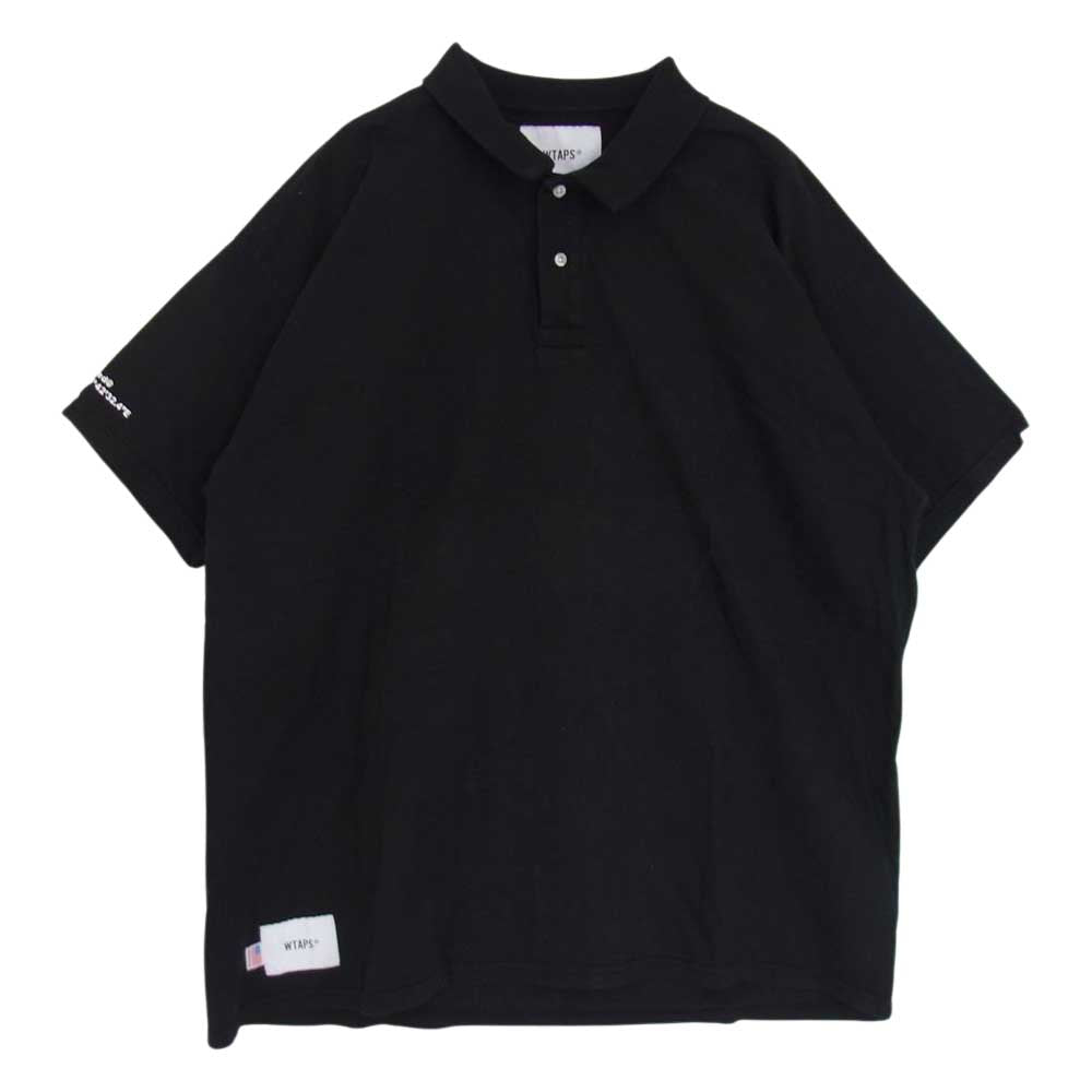 WTAPS ダブルタップス 20SS 201ATDT-CSM37 POLO SS 03 USA ポロ シャツ ブラック系 01【中古】