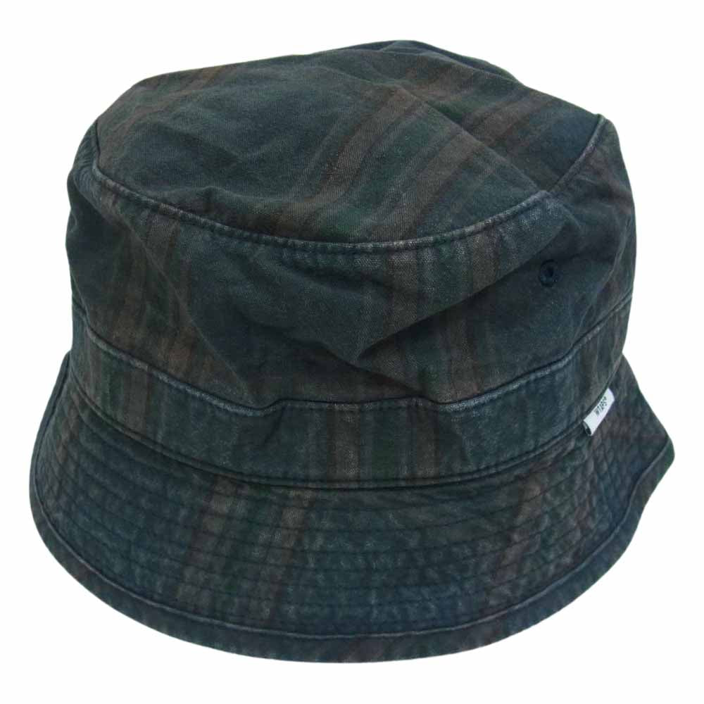 WTAPS ダブルタップス 20SS 201HCDT-HT14 BUCKET 01 チェック バケット ハット 帽子 グリーン系 04【中古】