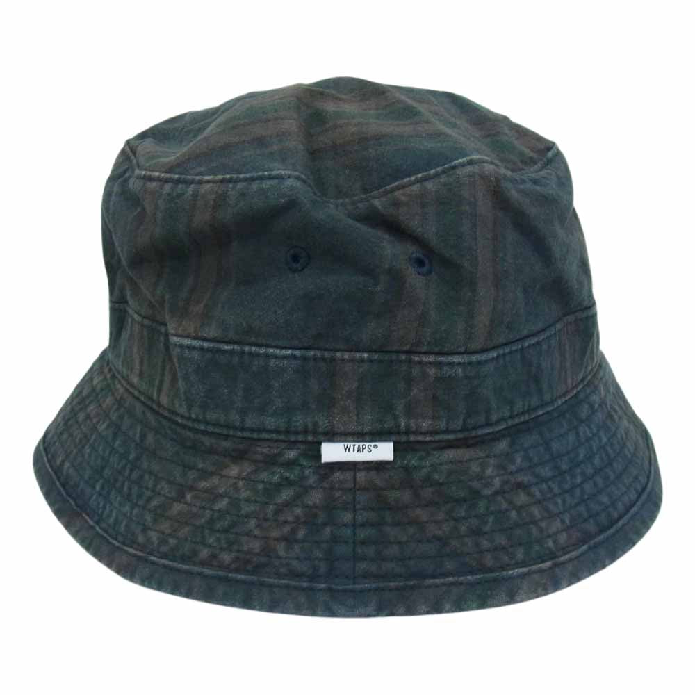 WTAPS ダブルタップス 20SS 201HCDT-HT14 BUCKET 01 チェック バケット ハット 帽子 グリーン系 04【中古】