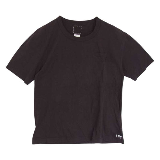 VISVIM ビズビム 19SS 0119105010027 JUMBO TEE S/S HAND NUMBERING ナンバリング ポケット ジャンボ Tシャツ ブラック系 2【中古】