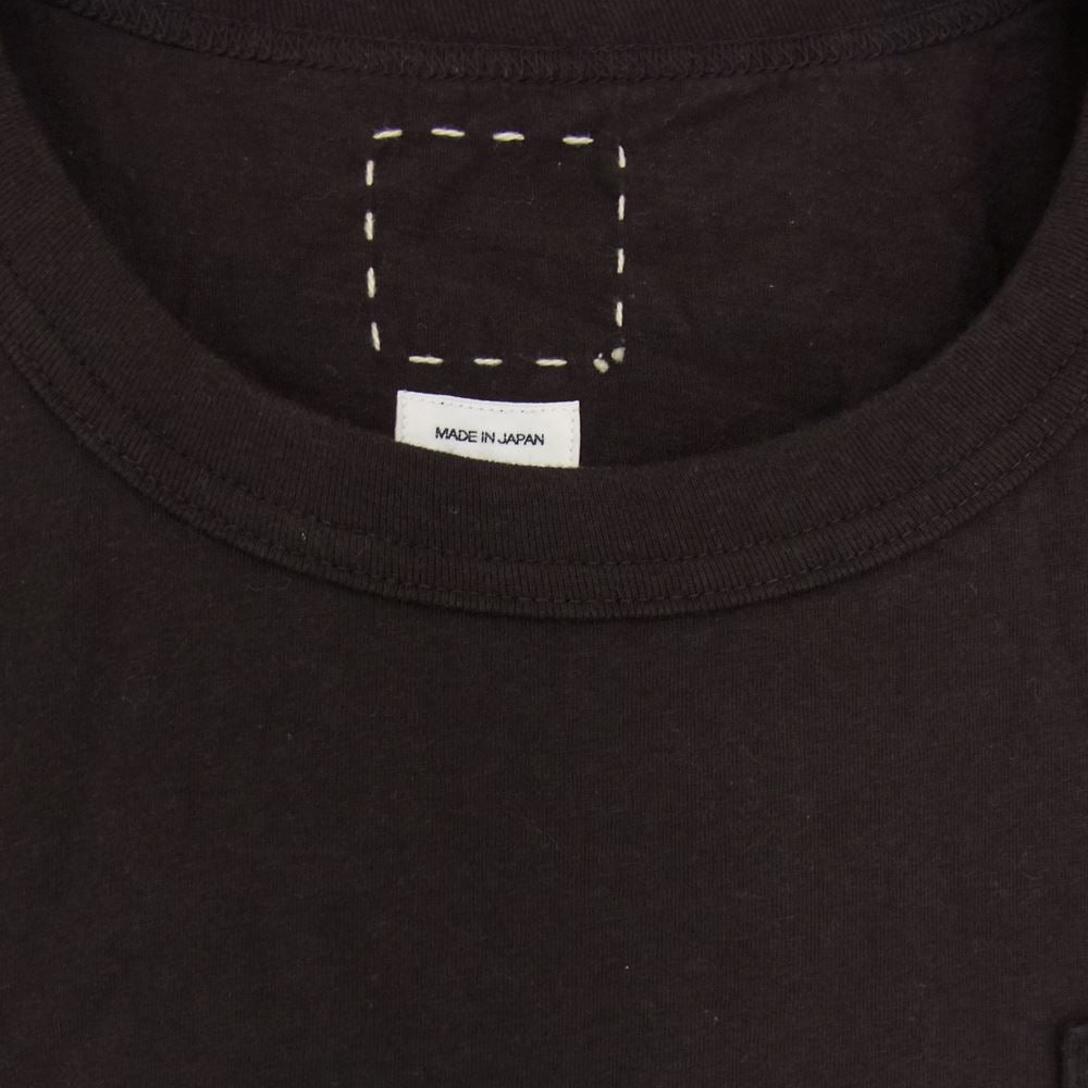 VISVIM ビズビム 19SS 0119105010027 JUMBO TEE S/S HAND NUMBERING ナンバリング ポケット ジャンボ Tシャツ ブラック系 2【中古】