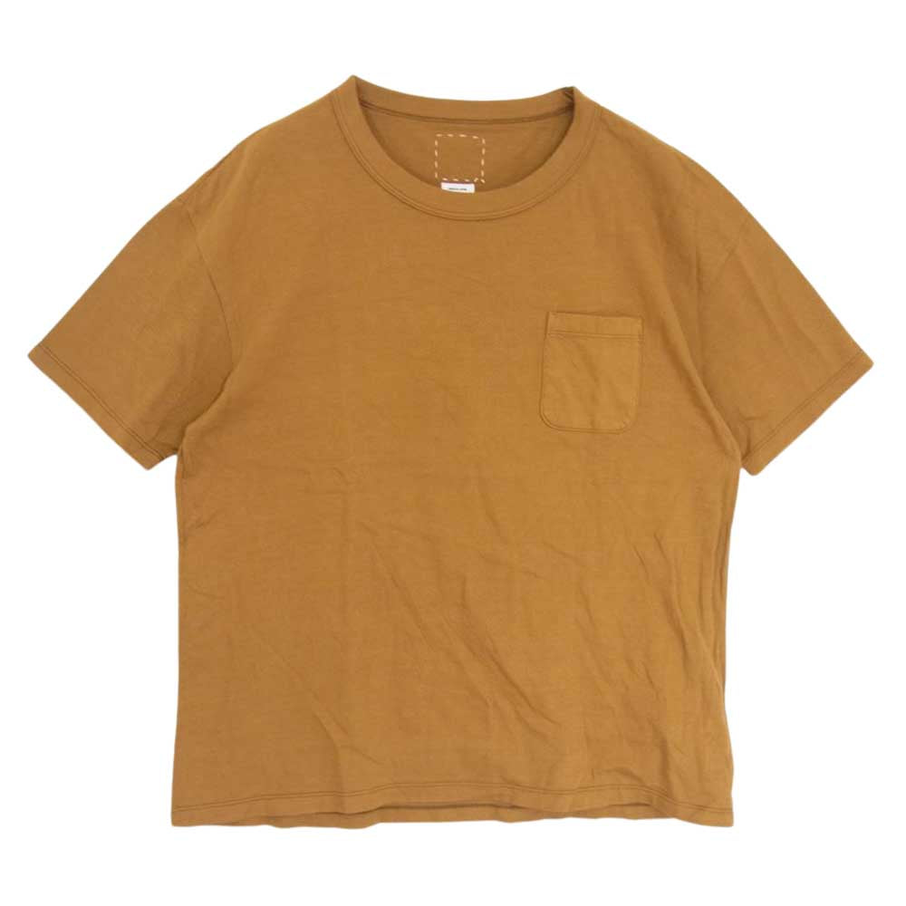 VISVIM ビズビム 18SS 118105010014 JUMBO TEE S/S VEGGIE DYE ジャンボ Tシャツ  胸ポケット KHAKI カーキ系 2【中古】