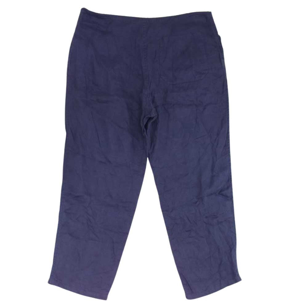 COMOLI コモリ 21SS T01-03019 リネン Wクロス ドロー ストリング パンツ ネイビー系 2【中古】