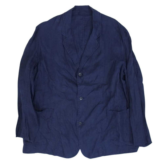 COMOLI コモリ 21SS T01-01019 リネン Wクロス ジャケット ネイビー系 2【中古】