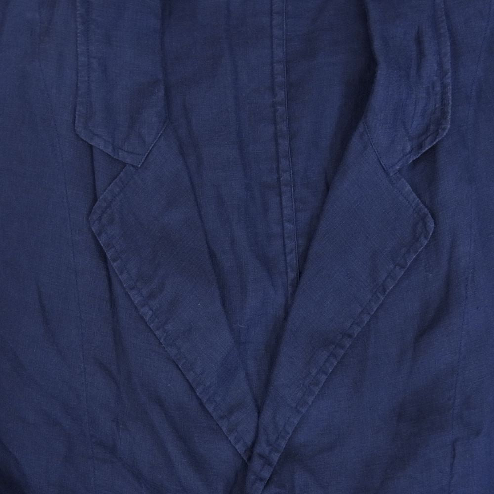 COMOLI コモリ 21SS T01-01019 リネン Wクロス ジャケット ネイビー系 2【中古】