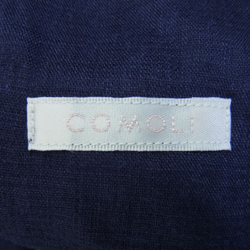 COMOLI コモリ 21SS T01-01019 リネン Wクロス ジャケット ネイビー系 2【中古】