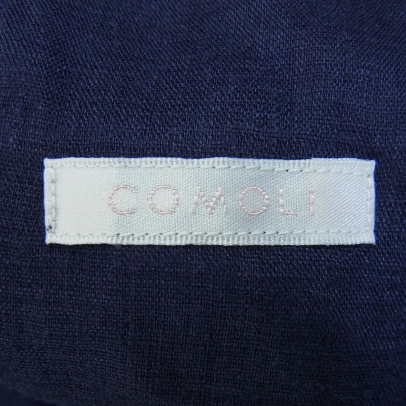 COMOLI コモリ 21SS T01-01019 リネン Wクロス ジャケット ネイビー系 2