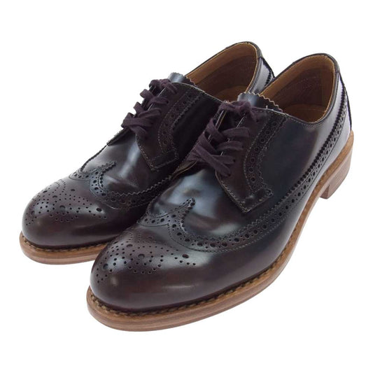 VISVIM ビズビム 15SS 115102002003 PATRICIAN WT-FOLK パトリシアン ウイングチップ メダリオン シューズ ブラウン系 US9.5【中古】
