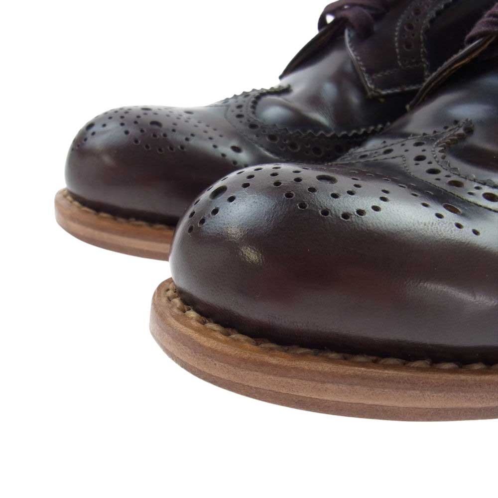 VISVIM ビズビム 15SS 115102002003 PATRICIAN WT-FOLK パトリシアン ウイングチップ メダリオン シューズ ブラウン系 US9.5【中古】