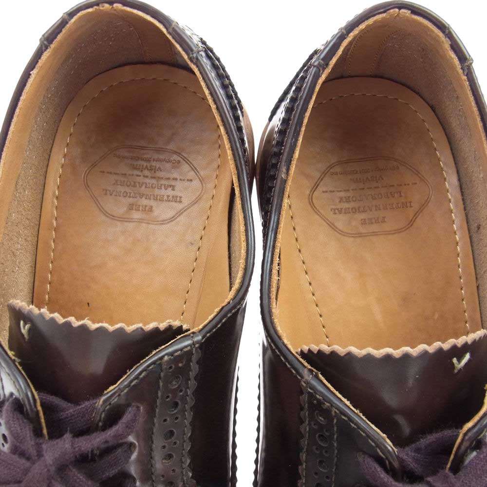 VISVIM ビズビム 15SS 115102002003 PATRICIAN WT-FOLK パトリシアン ウイングチップ メダリオン シューズ ブラウン系 US9.5【中古】