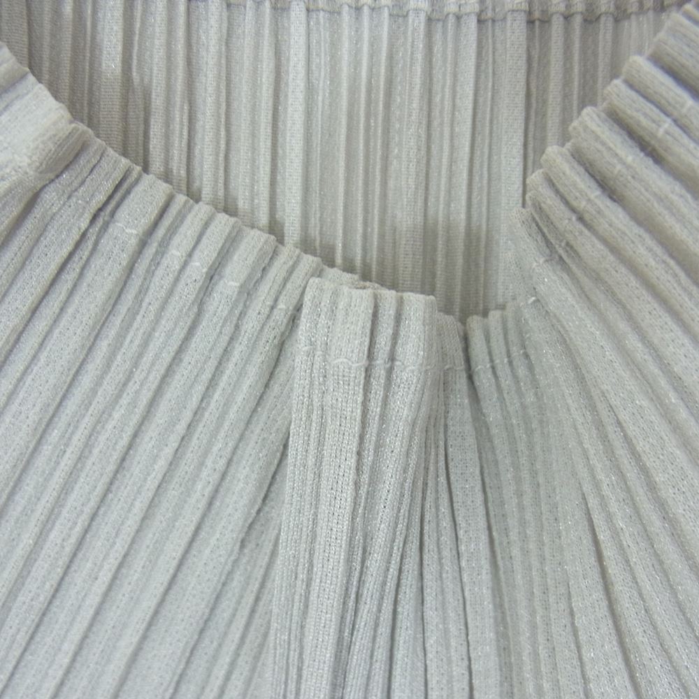 PLEATS PLEASE プリーツプリーズ イッセイミヤケ PP12-JK608 プリーツ加工 ボトルネック 半袖 カットソー Tシャツ グレー系 4【中古】