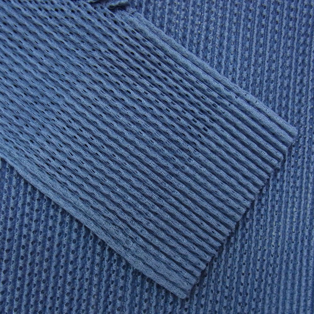 PLEATS PLEASE プリーツプリーズ イッセイミヤケ PP91-F0253 TATAMI タタミ メッシュ カーディガン ブルー系 サイズ表記無【美品】【中古】