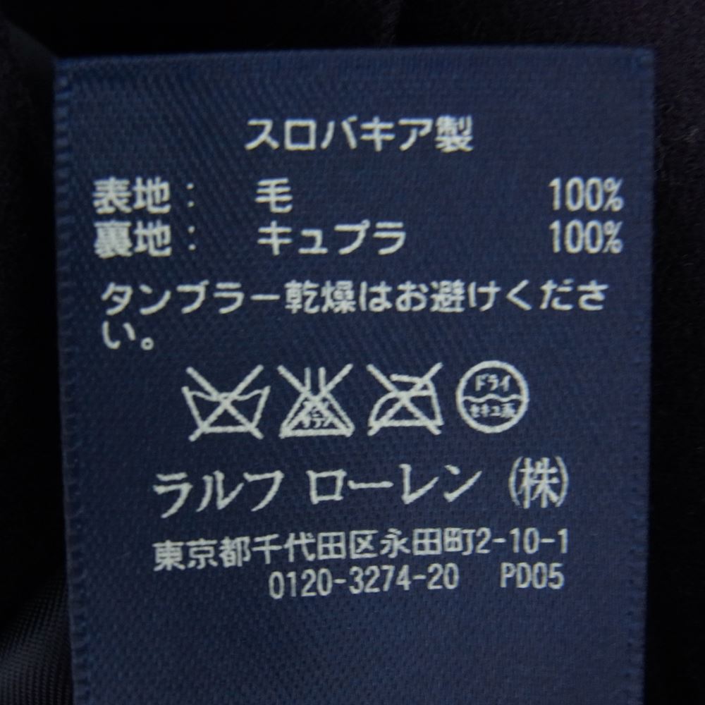 POLO RALPH LAUREN ポロ・ラルフローレン 金ボタン 2B ウール テーラード ジャケット ネイビー系 48R【中古】