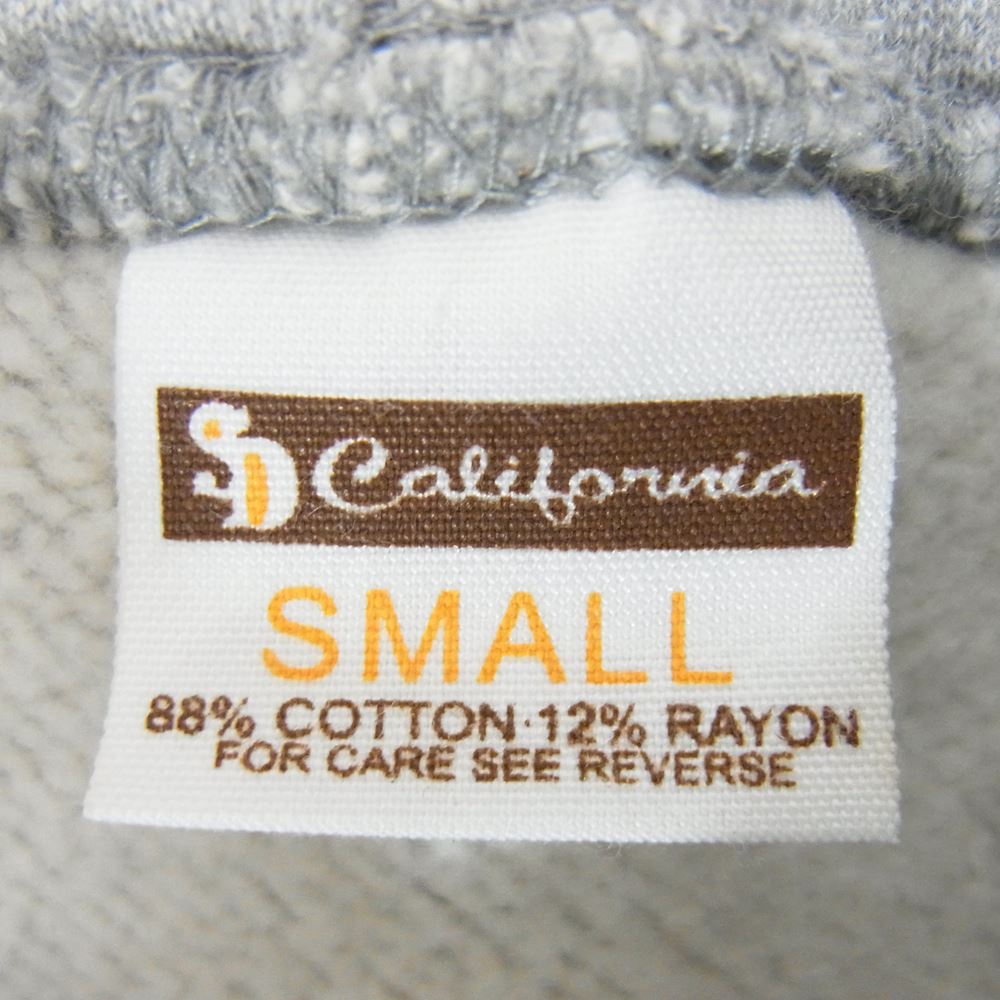 STANDARD CALIFORNIA スタンダードカリフォルニア SD 88/12 Hood Sweat フード ロゴ スウェット パーカー グレー系 S【極上美品】【中古】