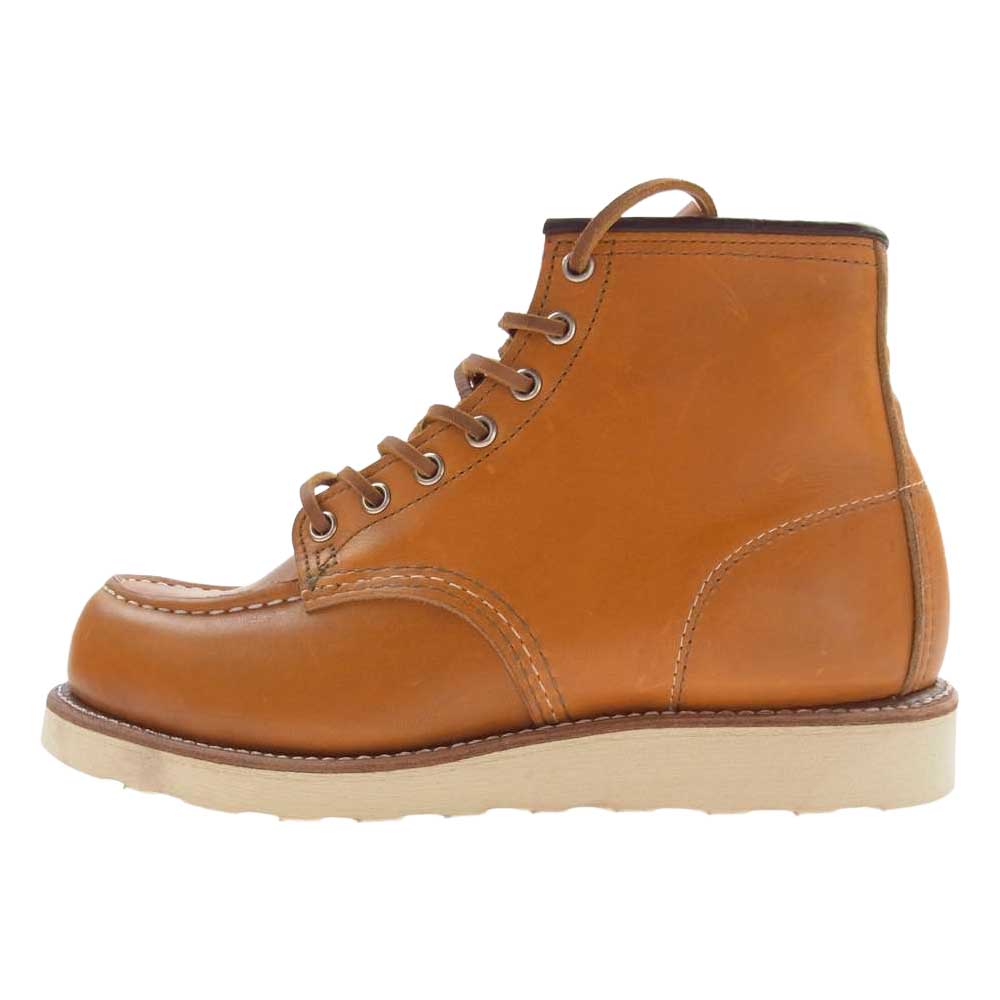 RED WING レッドウィング 9875 四角犬タグ IRISH SETTER MOC アイリッシュセッター ゴールドラセット モック ブーツ ライトブラウン系 7.5E【極上美品】【中古】