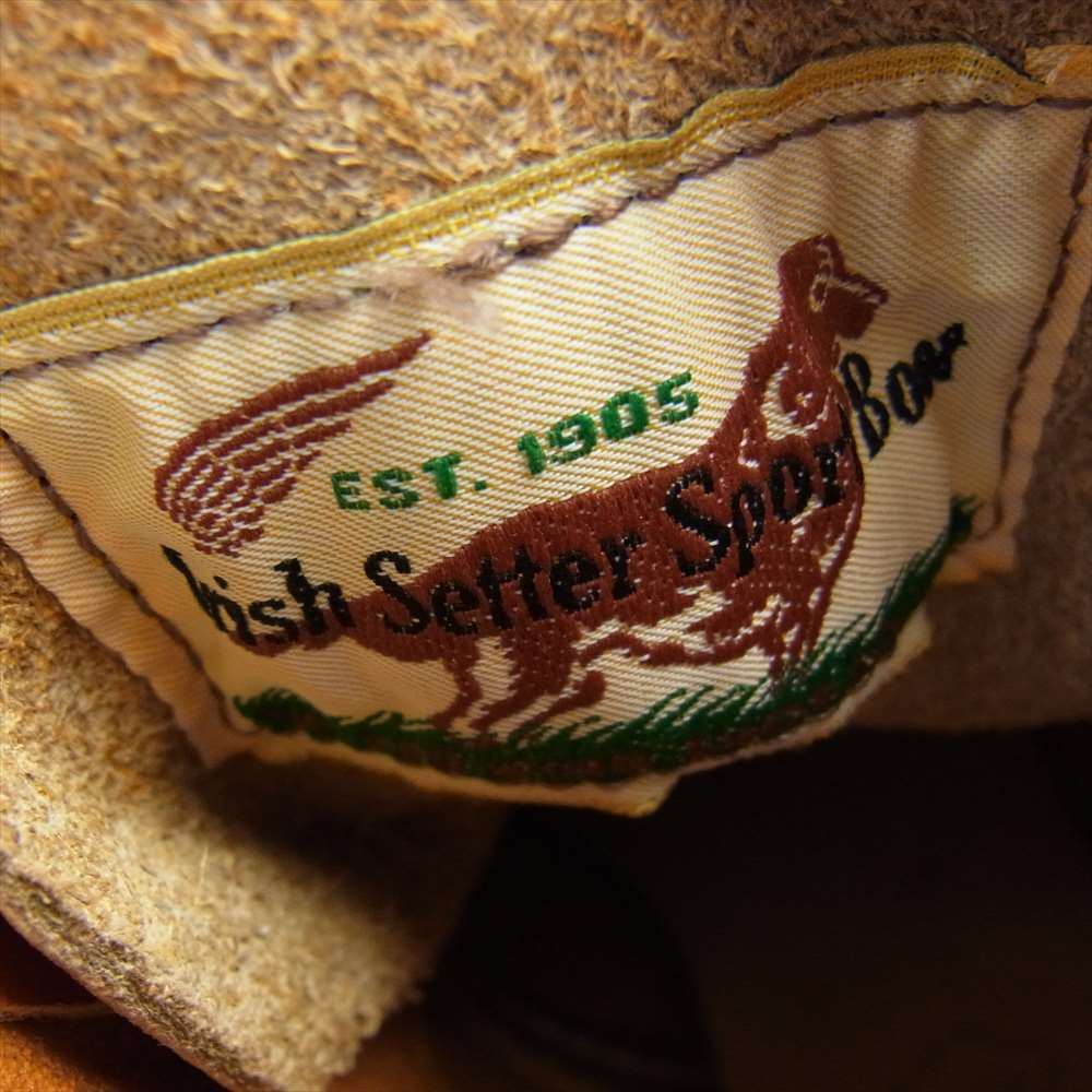 RED WING レッドウィング 9875 四角犬タグ IRISH SETTER MOC アイリッシュセッター ゴールドラセット モック ブーツ ライトブラウン系 7.5E【極上美品】【中古】