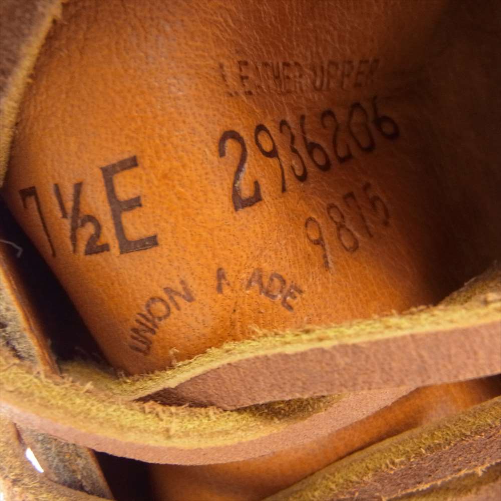 RED WING レッドウィング 9875 四角犬タグ IRISH SETTER MOC アイリッシュセッター ゴールドラセット モック ブーツ ライトブラウン系 7.5E【極上美品】【中古】