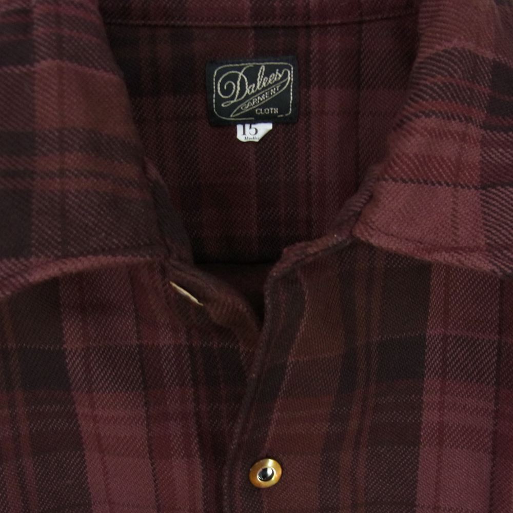 デラックスウェア DALEE'S ダリーズ BLUES STYLE Tonky トンキー ヘビー ネル 長袖 シャツ エンジ系 M【中古】