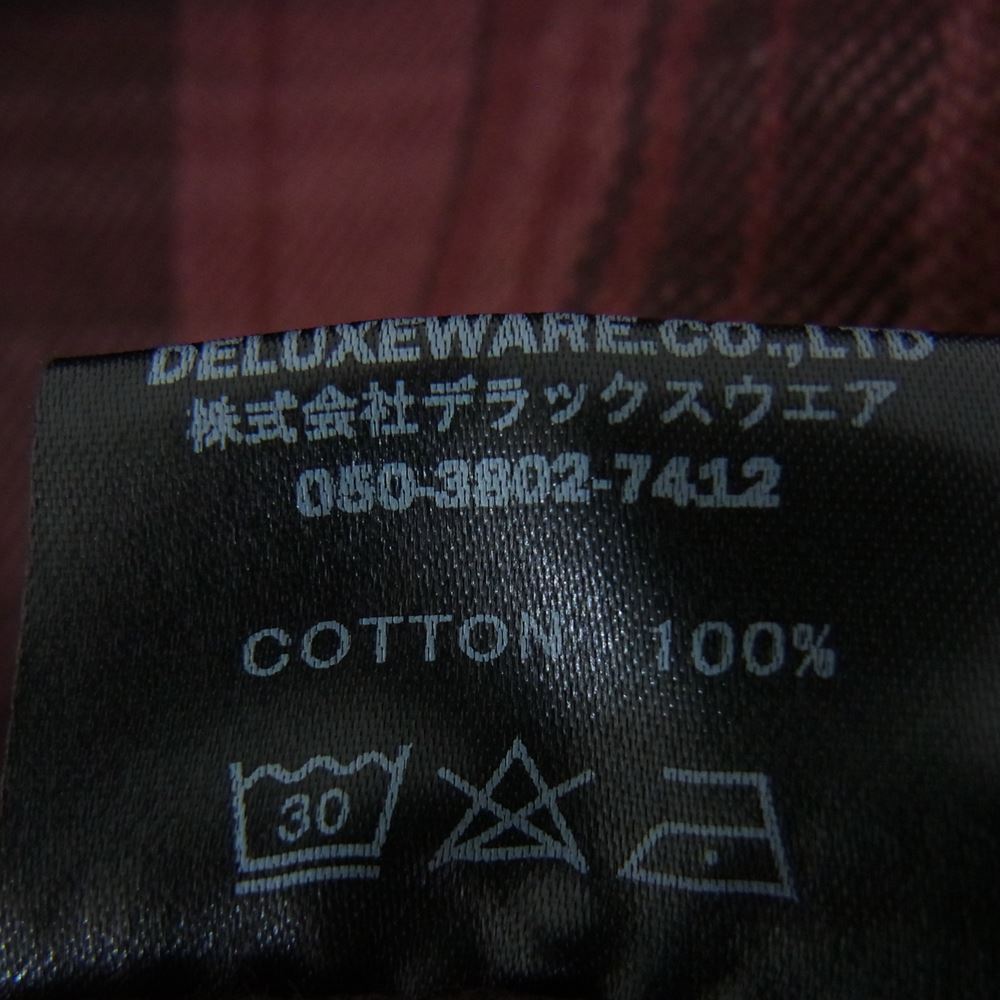 デラックスウェア DALEE'S ダリーズ BLUES STYLE Tonky トンキー ヘビー ネル 長袖 シャツ エンジ系 M【中古】