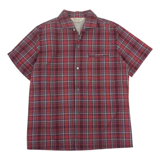 JELADO ジェラード Vincent Shirt BASIC COLLECTION ヴィンセント チェック 半袖 シャツ レッド系 M【中古】