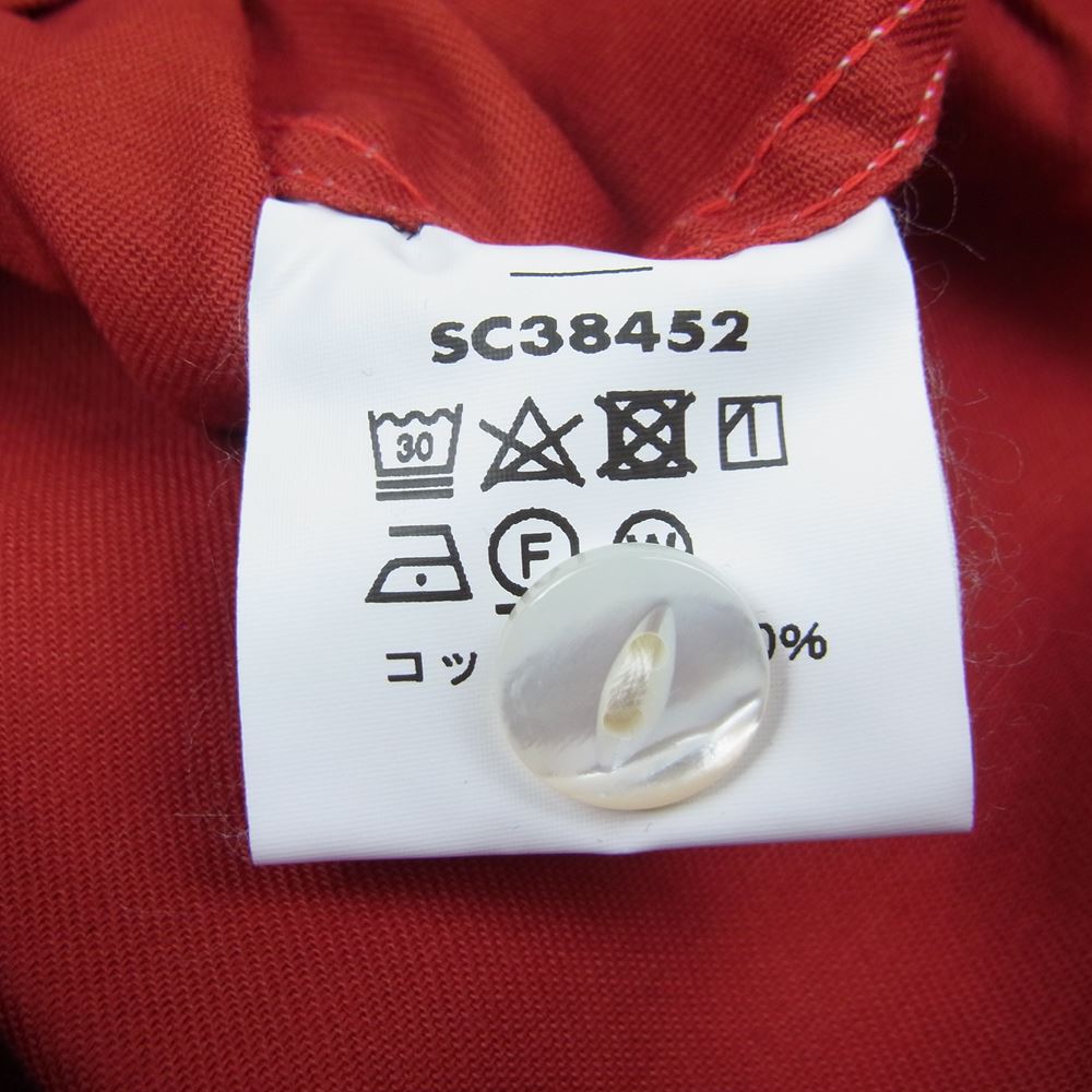 SUGAR CANE シュガーケーン SC38452 8.5oz. WABASH STRIPE WORK SHIRTS ウォバッシュ ストライプ 半袖 ワーク シャツ レッド系 S【中古】