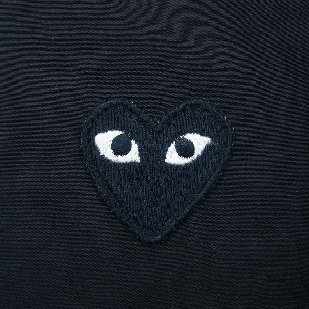 PLAY COMME des GARCONS プレイコムデギャルソン AD2019/6 AZ-B004 ハートロゴワッペン 長袖 シャツ ブラック ブラック系 S【中古】