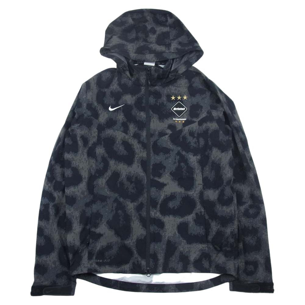 F.C.R.B. エフシーアールビー 716113-060 NIKE ナイキ CAMO STORM-FIT JACKET カモ 迷彩 ストームフィット フード ジャケット グレー系 S【中古】