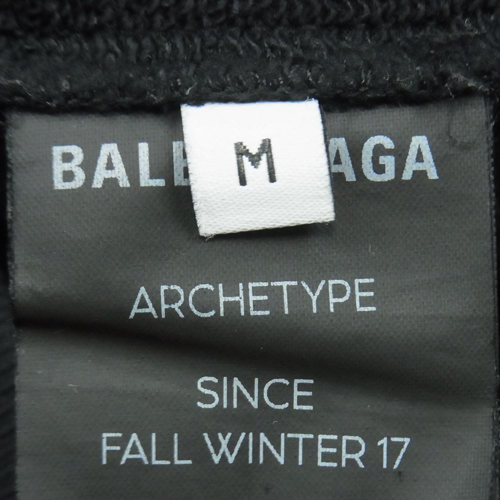 BALENCIAGA バレンシアガ 508184 TYK54 17AW LOGO PULLOVER PARKA バックロゴ プルオーバー パーカー フーディ ダークネイビー系 黒に近いダークネイビー系 M【中古】