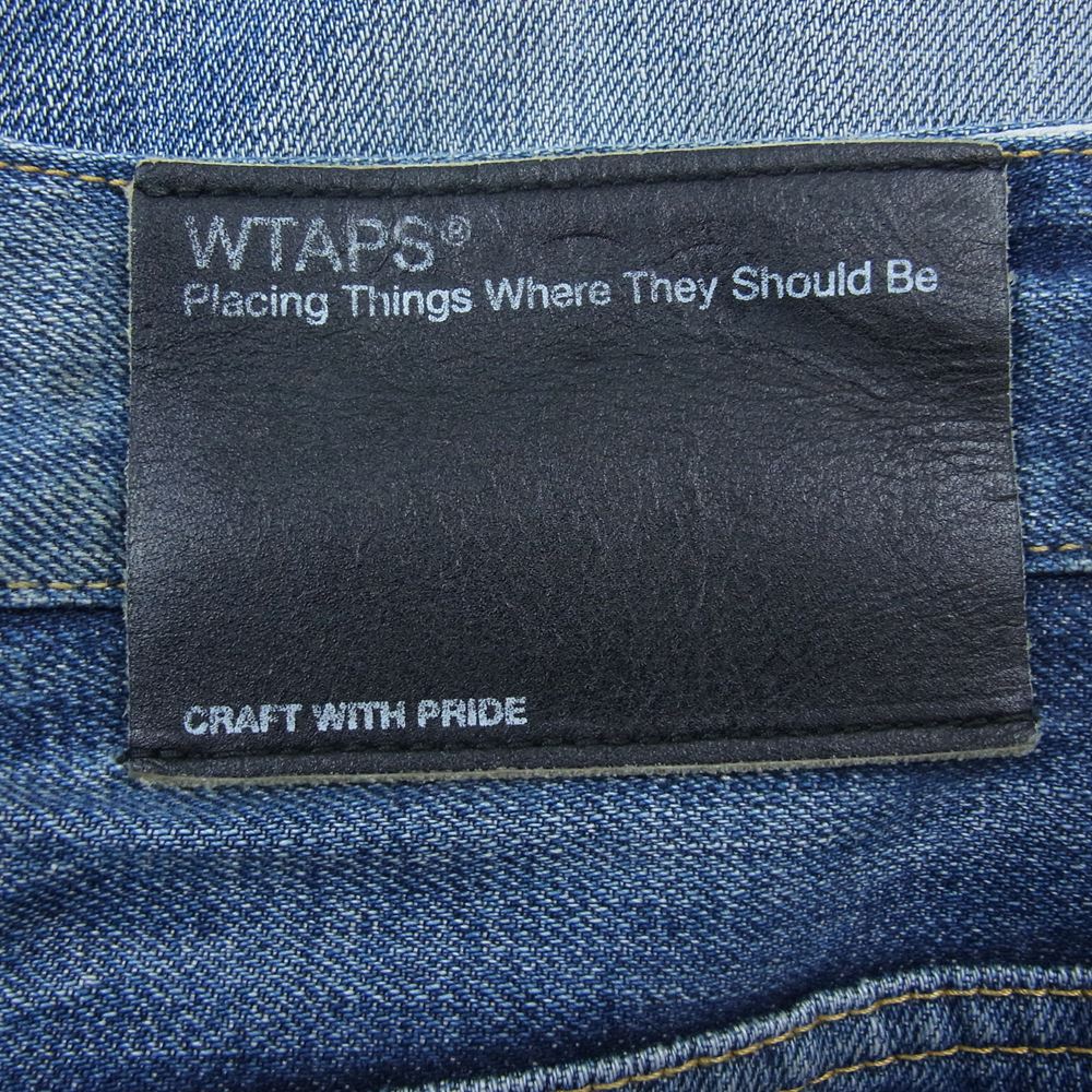 WTAPS ダブルタップス ジップフライ ストレート デニムパンツ インディゴブルー系 S【中古】