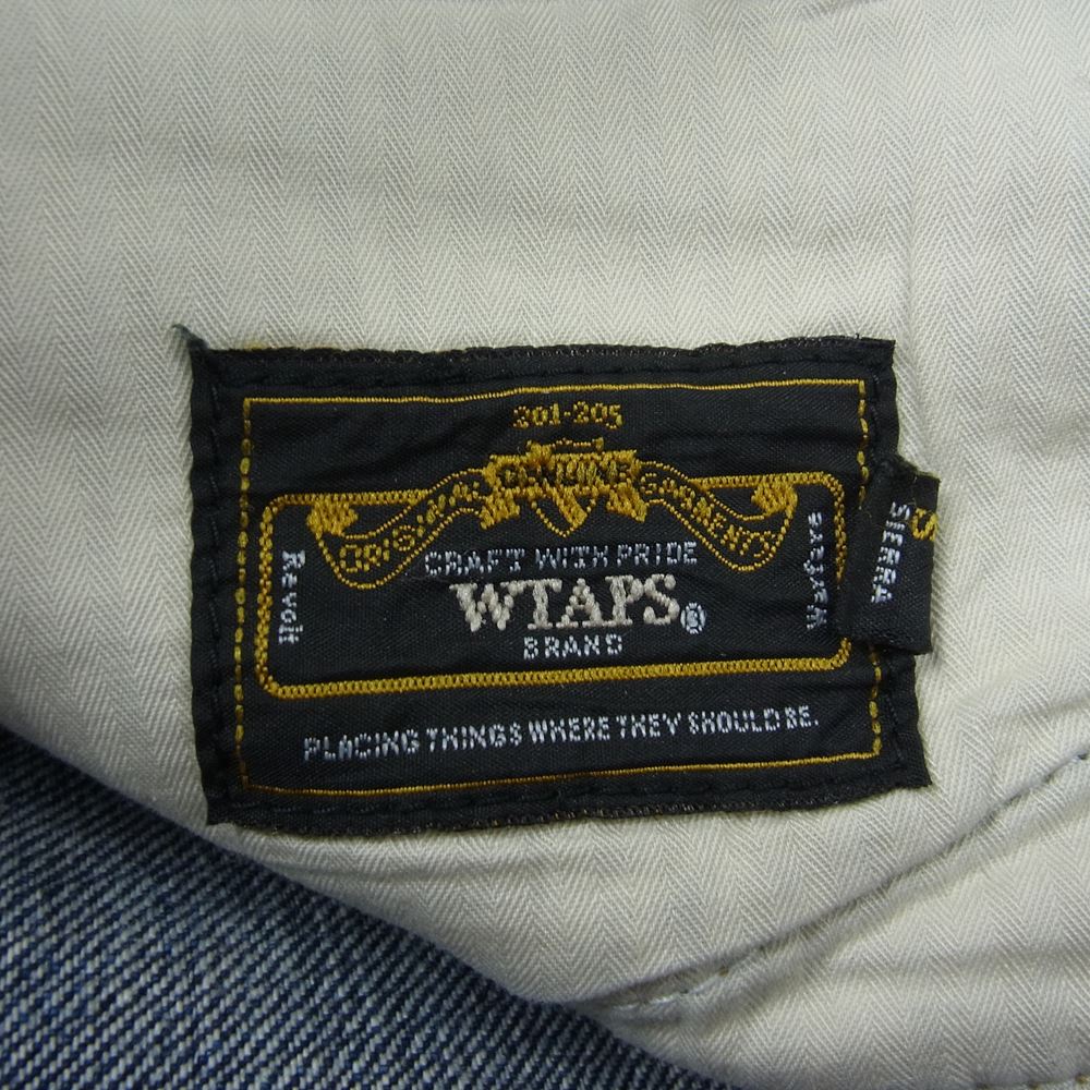 WTAPS ダブルタップス ジップフライ ストレート デニムパンツ インディゴブルー系 S【中古】