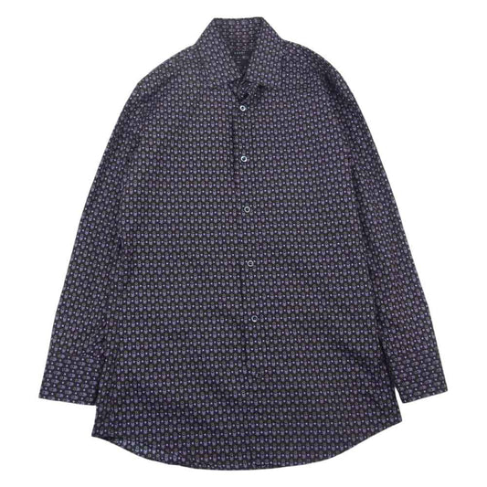 GUCCI グッチ 国内正規品 slim スリム ビット柄 長袖シャツ ブラウン系 S【中古】