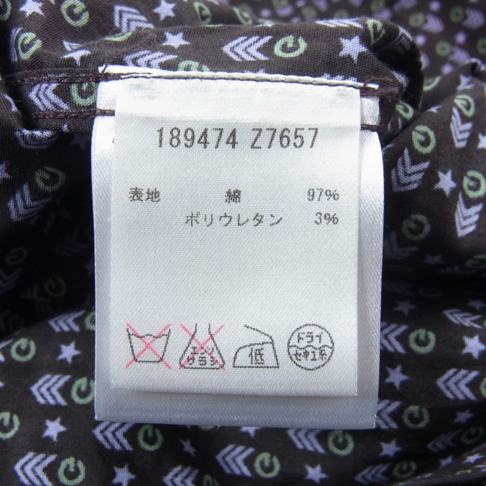 GUCCI グッチ 国内正規品 slim スリム ビット柄 長袖シャツ ブラウン系 S【中古】
