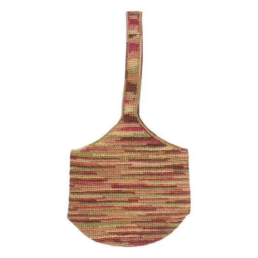 ヘレンカミンスキ Carillo ラフィア カゴ ワンショルダー ハンドバッグ レッド系【中古】