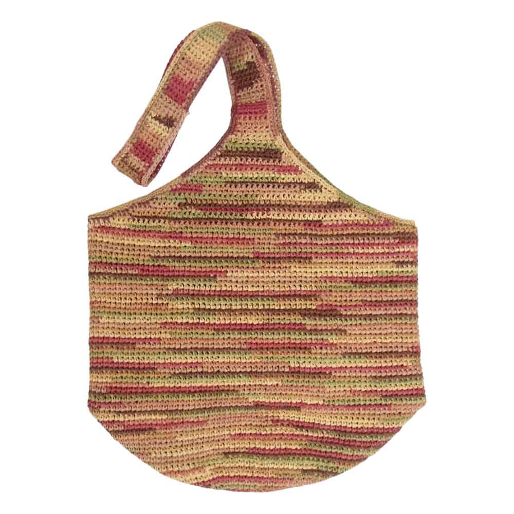 ヘレンカミンスキ Carillo ラフィア カゴ ワンショルダー ハンドバッグ レッド系【中古】