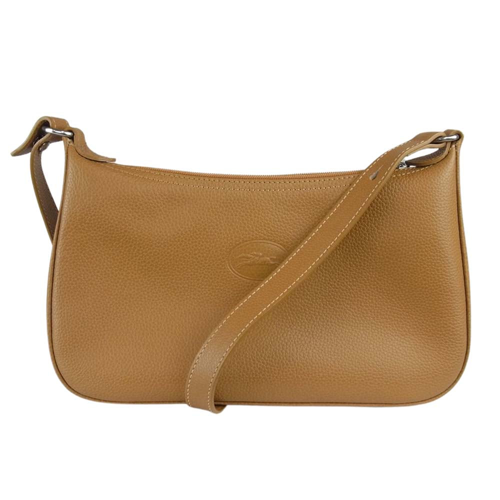 ロンシャン 572522 CDS レザー ショルダー ハンドバッグ ライトブラウン系【中古】