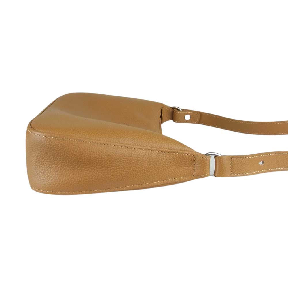 ロンシャン 572522 CDS レザー ショルダー ハンドバッグ ライトブラウン系【中古】