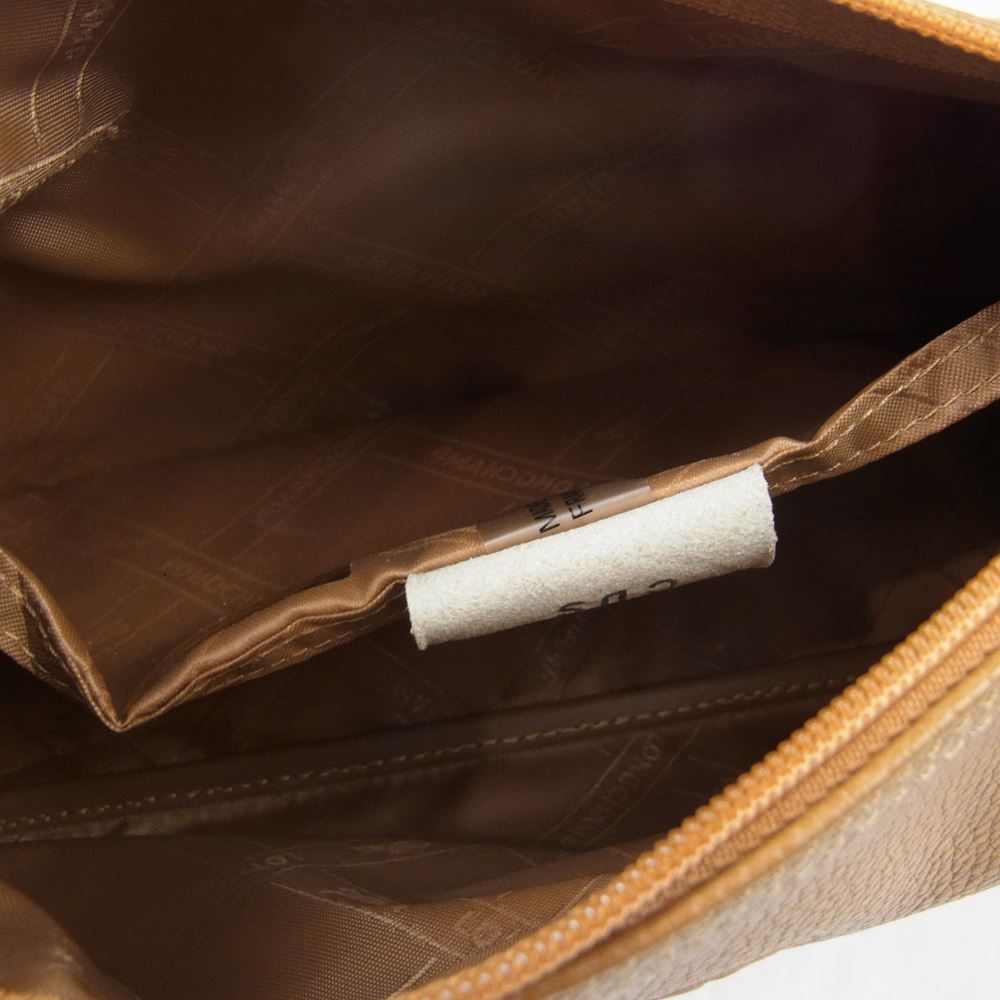 ロンシャン 572522 CDS レザー ショルダー ハンドバッグ ライトブラウン系【中古】