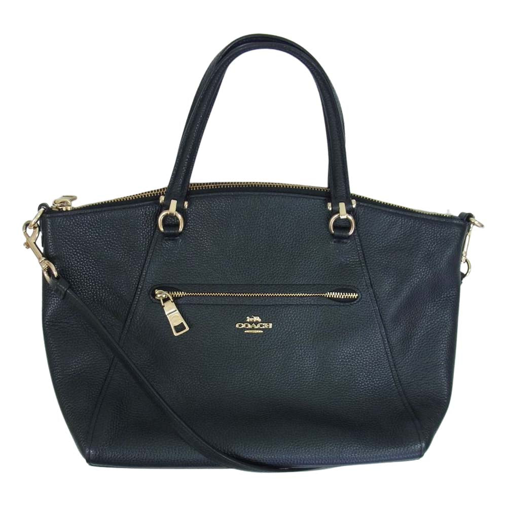 COACH コーチ 58874 PRAIRIE SATCHEL プレーリー サッチェル 2WAY ショルダー ハンドバッグ ブラック系【中古】