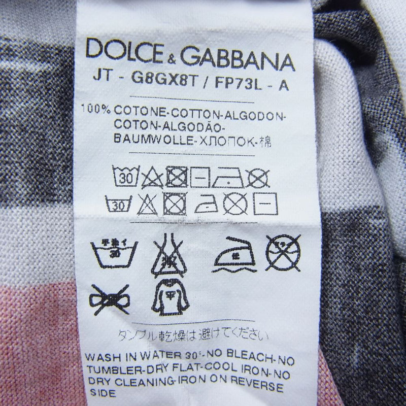 DOLCE&GABBANA ドルチェアンドガッバーナ 17SS FP73L DG JAZZ ジャズ グラフィック クルーネック 半袖 Tシャツ ブラック系 46【中古】