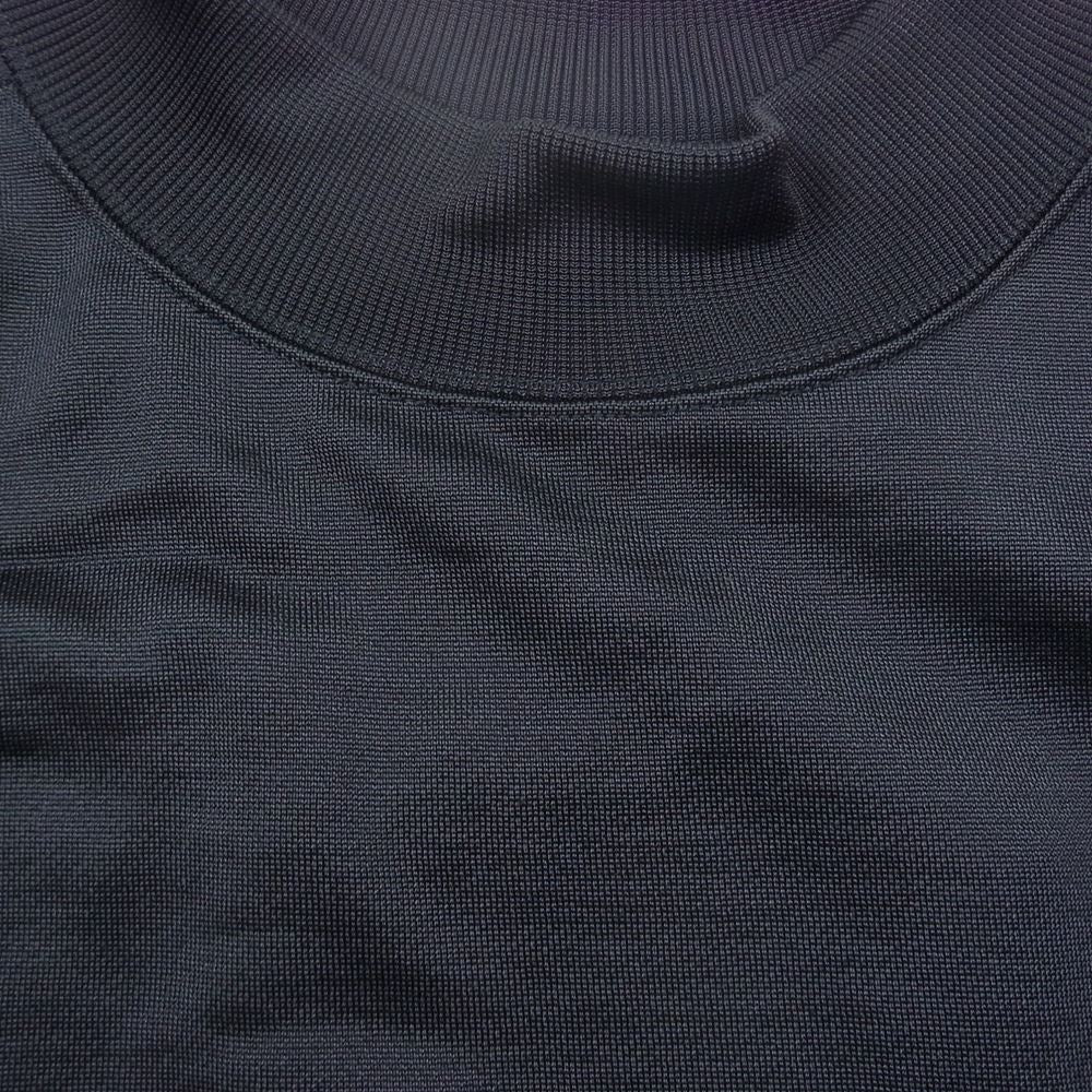 Needles ニードルス 23SS MR305 L/S Mock Neck Tee C/Pe Bright Jersey パピヨン刺繍 モックネック 長袖 Tシャツ スウェット トレーナー ブラック系 L【新古品】【未使用】【中古】