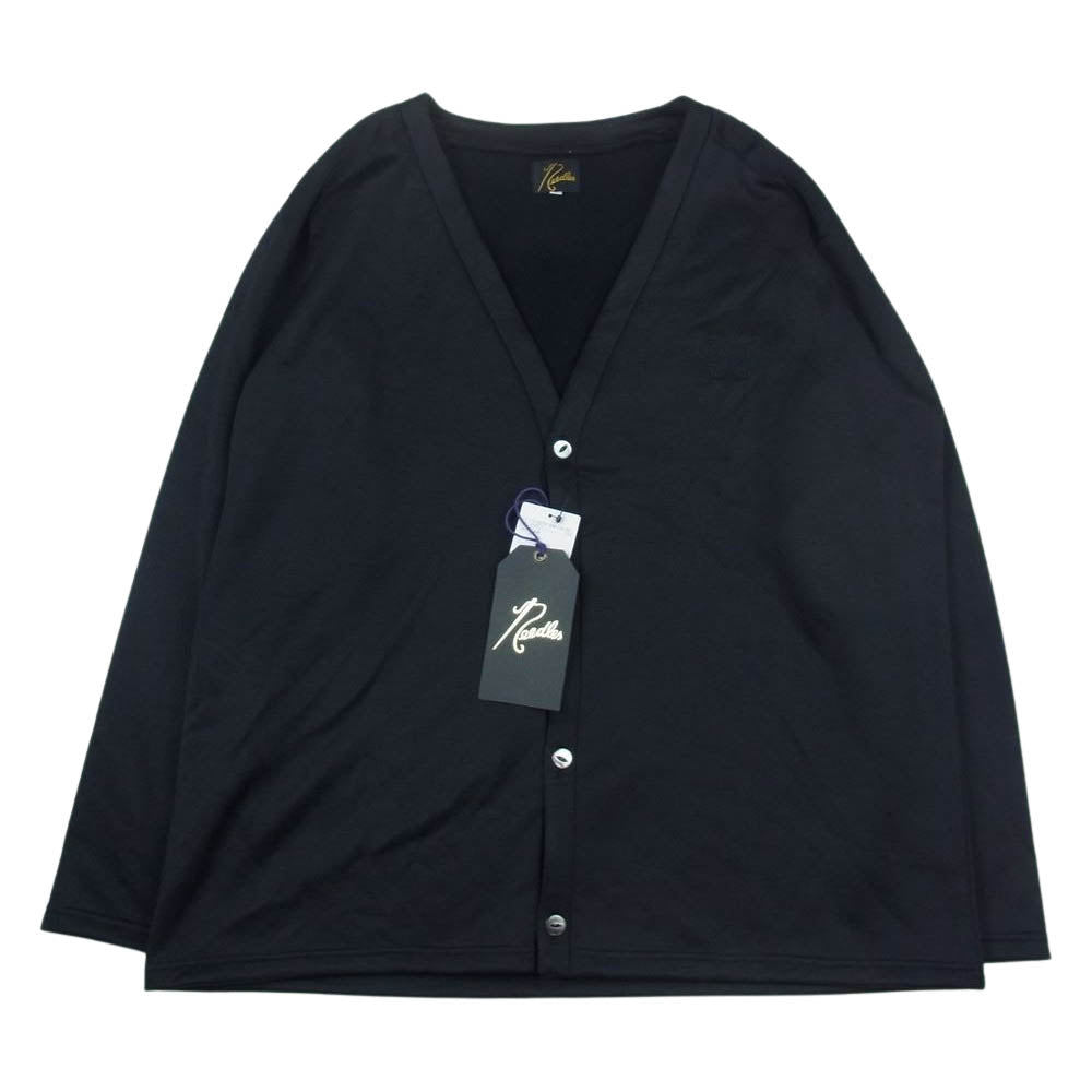 Needles ニードルス 23SS MR304 V Neck Cardigan C/PE Bright Jersey パピヨン刺繍 Vネック カーディガン ブラック系 L【新古品】【未使用】【中古】