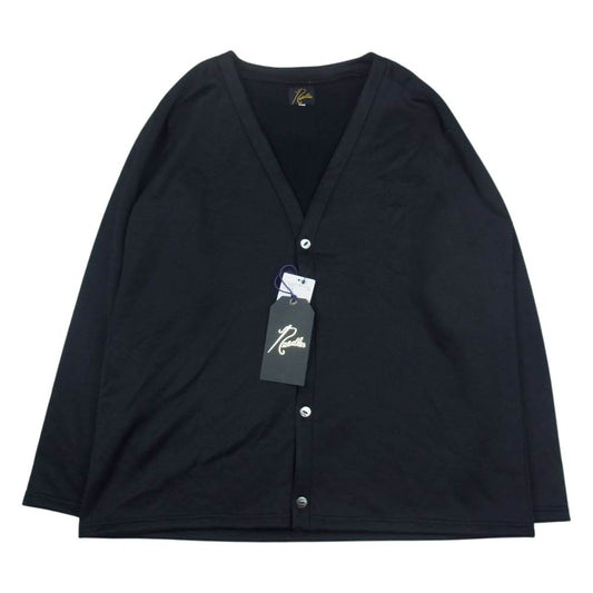 Needles ニードルス 23SS MR304 V Neck Cardigan C/PE Bright Jersey パピヨン刺繍 Vネック カーディガン ブラック系 L【新古品】【未使用】【中古】
